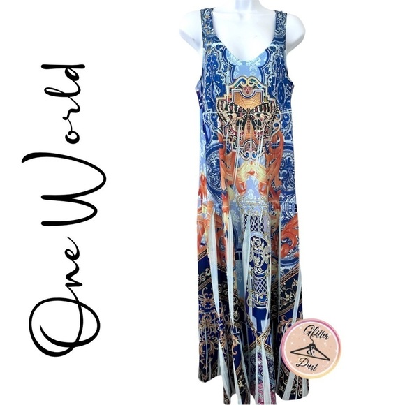 One World Boho Racerback Long Maxi Dress - Picture 1 of 7